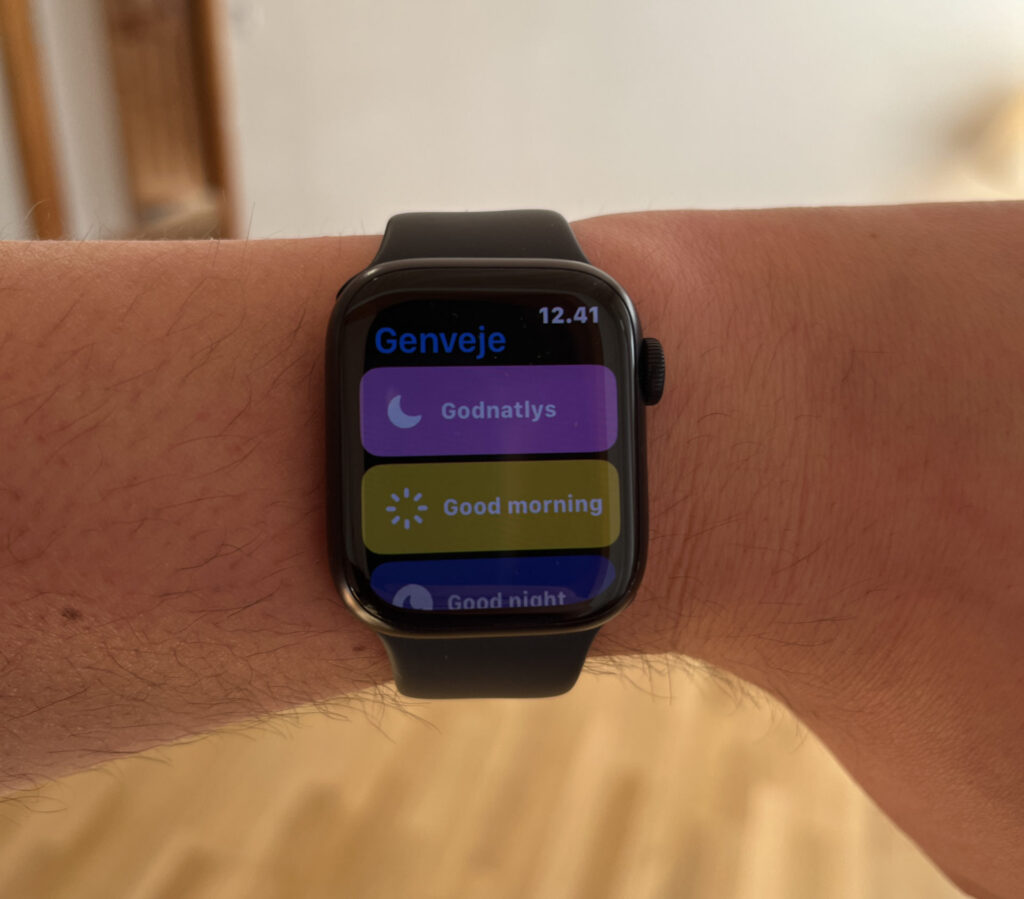 Genveje-appen på Apple Watch Series 7