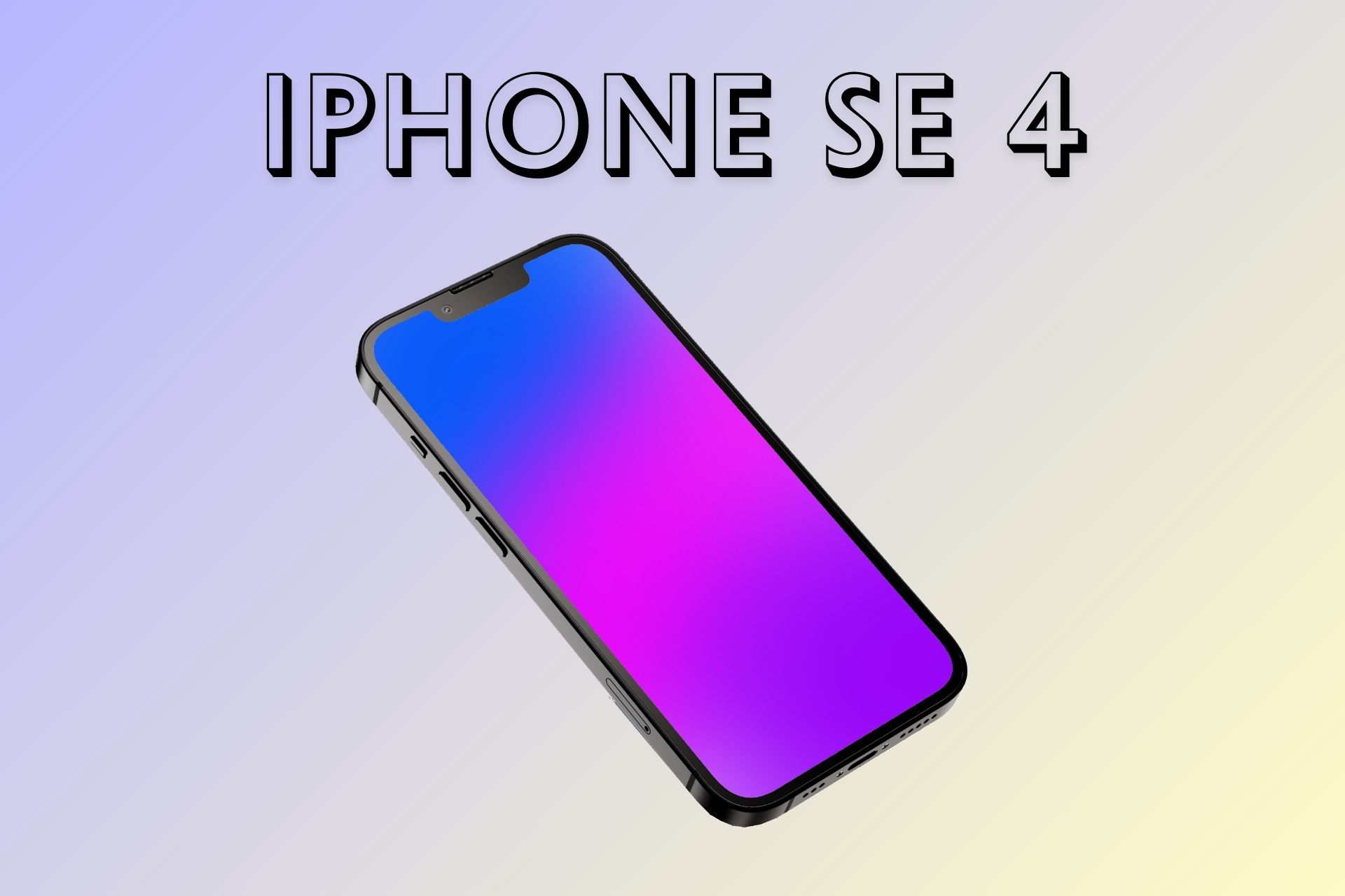 Mockup af iPhone SE 4, der måske er baseret på iPhone 14's design.