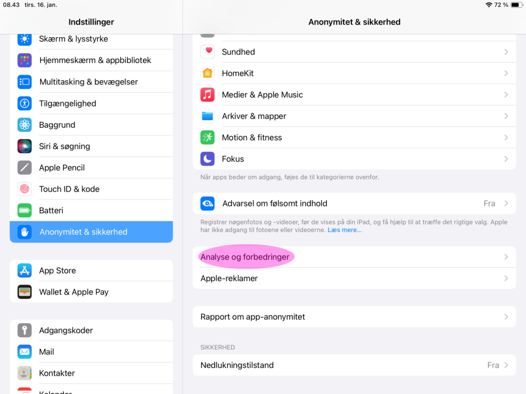 Trin 1 for at tjekke din iPad batteri kapacitet.